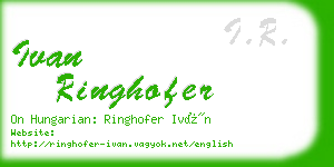 ivan ringhofer business card